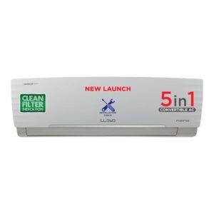 Lloyd 1.5 Ton 3 Star Inverter Split AC (6 in 1 Convertible, Copper, Anti-Viral + PM 2.5 Filter,White with Chrome Deco Strip, GLS18I3FWGSC)
